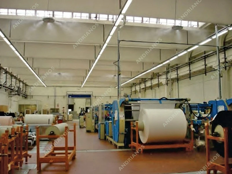 Έλεγχος υγρασίας βιομηχανικού χαρτιού με υδρονέφωση / εκνέφωση